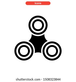 fidget spinner icon isolated sign symbol vector illustration - high quality black style vector icons
