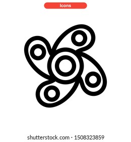 fidget spinner icon isolated sign symbol vector illustration - high quality black style vector icons
