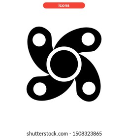 fidget spinner icon isolated sign symbol vector illustration - high quality black style vector icons
