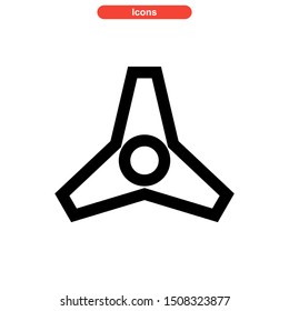 fidget spinner icon isolated sign symbol vector illustration - high quality black style vector icons
