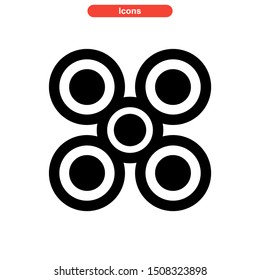 fidget spinner icon isolated sign symbol vector illustration - high quality black style vector icons
