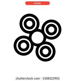 fidget spinner icon isolated sign symbol vector illustration - high quality black style vector icons
