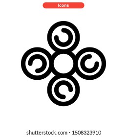 fidget spinner icon isolated sign symbol vector illustration - high quality black style vector icons
