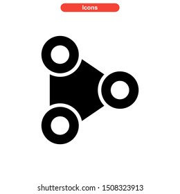 fidget spinner icon isolated sign symbol vector illustration - high quality black style vector icons
