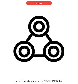 fidget spinner icon isolated sign symbol vector illustration - high quality black style vector icons
