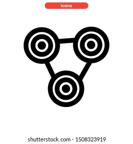 fidget spinner icon isolated sign symbol vector illustration - high quality black style vector icons
