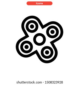 fidget spinner icon isolated sign symbol vector illustration - high quality black style vector icons
