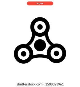 fidget spinner icon isolated sign symbol vector illustration - high quality black style vector icons
