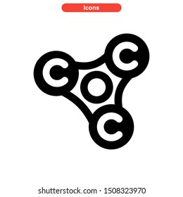 fidget spinner icon isolated sign symbol vector illustration - high quality black style vector icons
