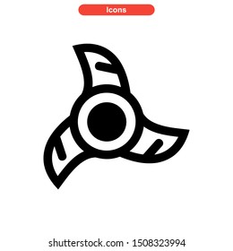 fidget spinner icon isolated sign symbol vector illustration - high quality black style vector icons
