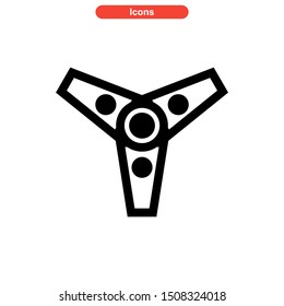 fidget spinner icon isolated sign symbol vector illustration - high quality black style vector icons
