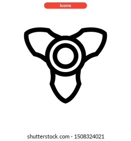 fidget spinner icon isolated sign symbol vector illustration - high quality black style vector icons
