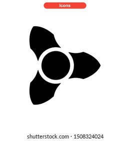 fidget spinner icon isolated sign symbol vector illustration - high quality black style vector icons
