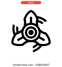 fidget spinner icon isolated sign symbol vector illustration - high quality black style vector icons
