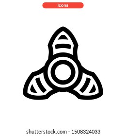 fidget spinner icon isolated sign symbol vector illustration - high quality black style vector icons
