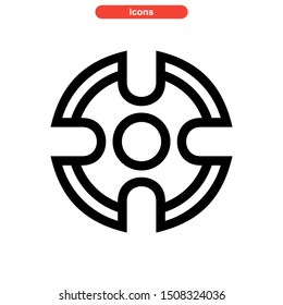 fidget spinner icon isolated sign symbol vector illustration - high quality black style vector icons
