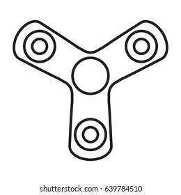 Fidget spinner icon. Isolatied vector illustration.