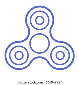 Fidget spinner icon ; toy for improvement of attention span and stress relief. Vector illustration outline for your creative design with hand spinner or fidget spinner toy decoration.
