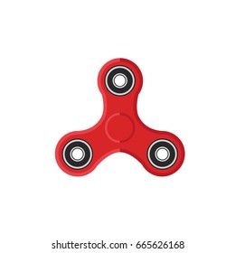 Fidget spinner icon - toy for stress relief and improvement of attention span. Filled with gray color. Isolatied vector illustration.