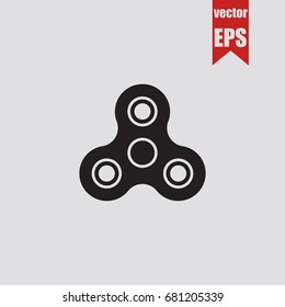 Fidget Spinner icon in trendy isolated on grey background.Vector illustration.