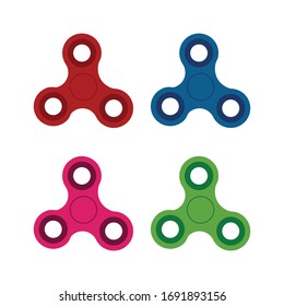 Fidget spinner icon vector Illustration .toy for stress relief and improvement of attention span.