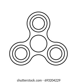 Fidget spinner icon. Vector illustration.