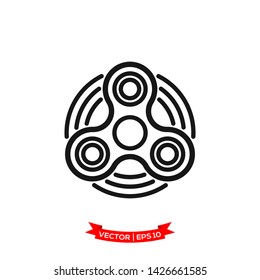 fidget spinner icon vector logo template