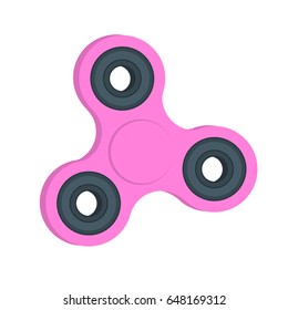 Fidget spinner. Millennial pink hand spinner. Stress relieving spinner toy 