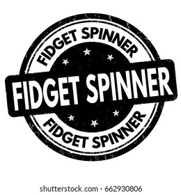 Fidget spinner sign or stamp on white background, vector illustration