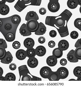 Fidget spinner stress relief toy seamless pattern