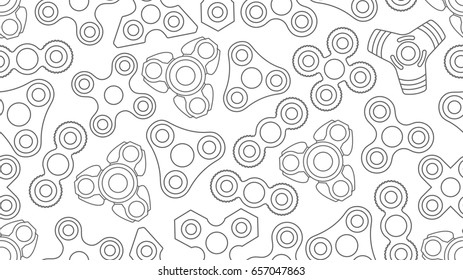 Fidget spinner stress relief toy seamless pattern