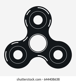 Fidget spinner, stress relieving, Hand spin toy icon. Vector