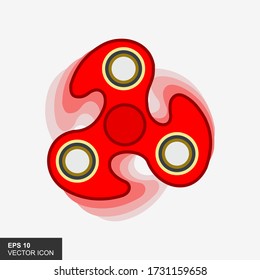 Fidget spinner. Stress relieving toy. Trendy hand spinner. Vector illustration of flat design.