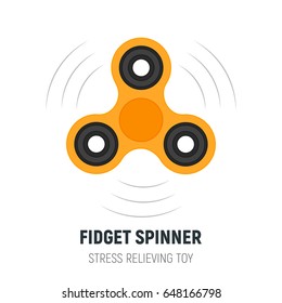 Fidget spinner. El estrés aliviando el juguete. Trendy hand spinner