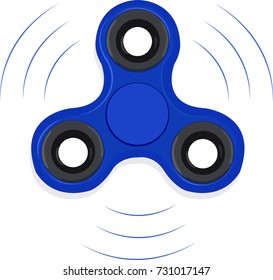 Fidget spinner. Stress relieving toy. Trendy hand spinner