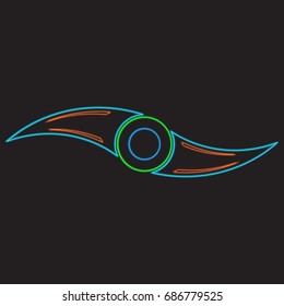 Fidget spinner stroke line neon