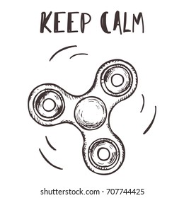 Fidget spinner, a toy for anxiety relief and antistress. 