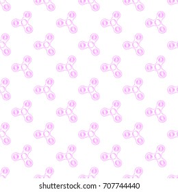 Fidget spinner, a toy for anxiety relief and antistress. Seamless pattern.
