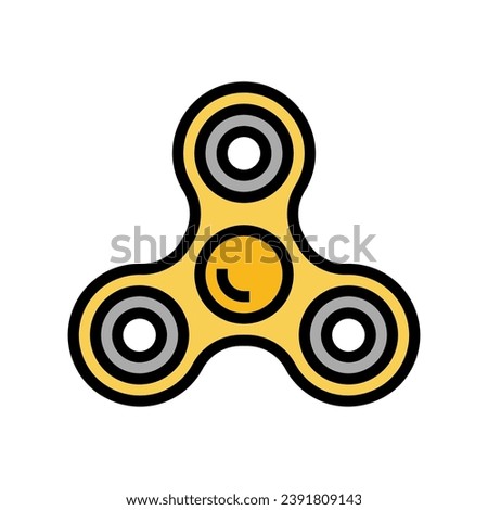 fidget spinner fidget toy color icon vector. fidget spinner fidget toy sign. isolated symbol illustration