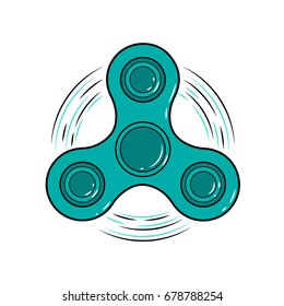Fidget spinner toy - isolated illustration, icon