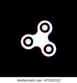 Fidget spinner toy - stress and anxiety relief. Vector.