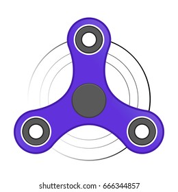 Fidget spinner toy for stress relief, vector icon for apps and websites