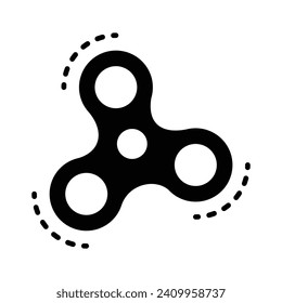 Fidget spinner vector design, toy for stress relief, tri bar spinner icon