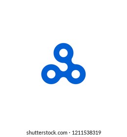 Fidget spinner vector icon. Hand spinner symbol. Trendy Flat style for graphic design, Web site, UI. EPS10. - Vector illustration