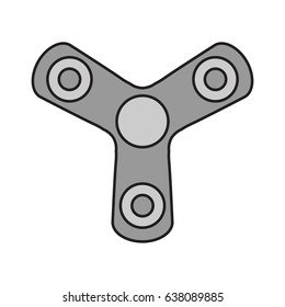 Fidget spinners on white, Isolatied vector illustration.
