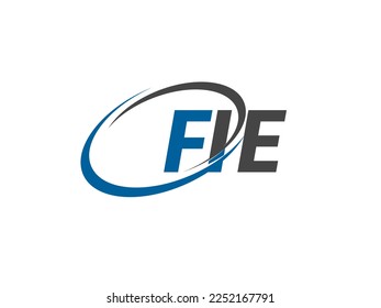 FIE letter creative modern elegant swoosh logo design