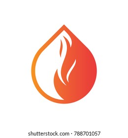 Fiel Logo Designs Concept Fire Water Stock Vector (Royalty Free ...