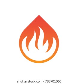 Fiel logo designs concept, Fire and Water Logo designs template