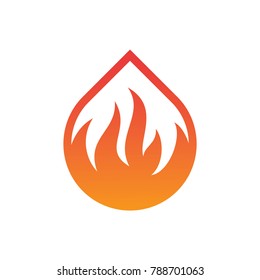 Fiel logo designs concept, Fire and Water Logo designs template