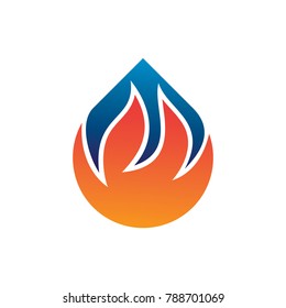 Fiel logo designs concept, Fire and Water Logo designs template